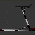 Home Fitness Treadmill With Black Control Panel Red Running Belt And White Frame