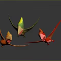 Colorful Pterosaur Dinosaur Models In Multiple Colors With Vibrant Design And Decorative Style