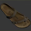 Birkenstock Sandals With Double Leather Straps Cork Sole And Buckle Design