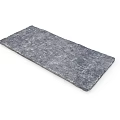 Modern Gray Rectangular Mat With Textured Marble Surface And Smooth Edges 3d model