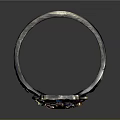 Decorative Ring With Pearl Center And Colorful Gemstones Engraved Metal Band