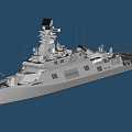 Warship Frigate 3d model