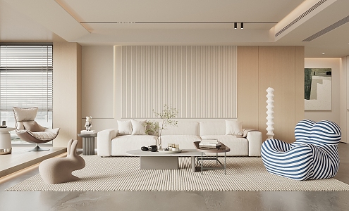 modern living room 3d model