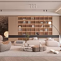 Modern sofa coffee table combination 3d model