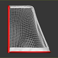 Ice Hockey Goal Sports Equipment Red Frame White Netting Sturdy Design