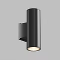 Black Cylindrical Wall Mounted Lamp With Modern Design And Illuminated Base 3d model