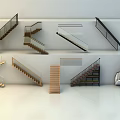 Various Modern Stairs Designs With Wooden Steps Glass Railings And Metal Balustrades