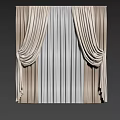 Modern Beige Brown Textured Curtains With Sheer Panels For Window Decoration