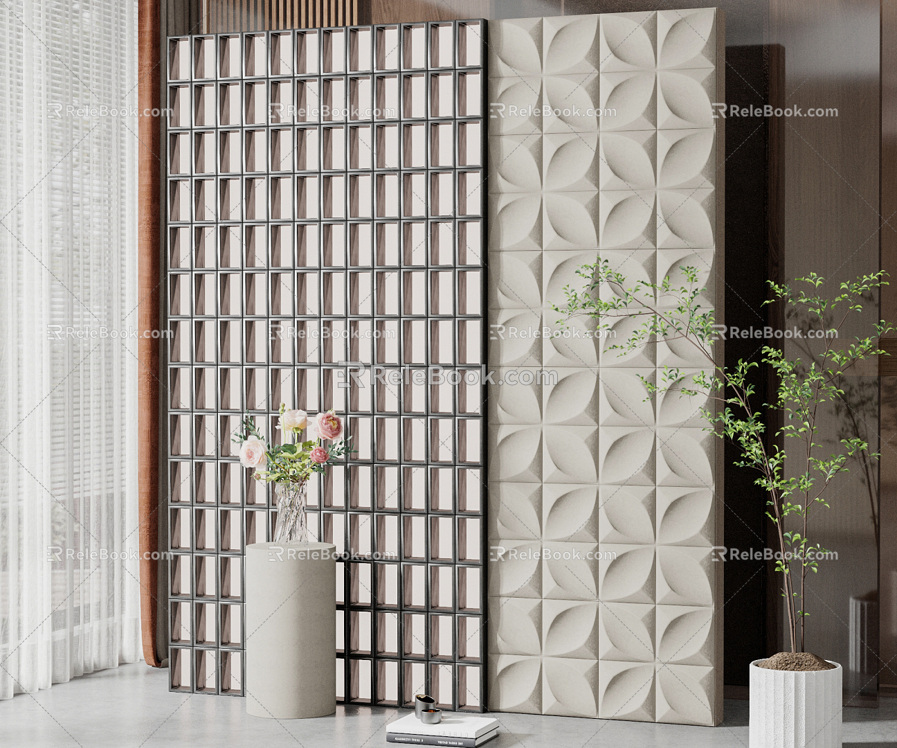 Silent partition screen 3d model