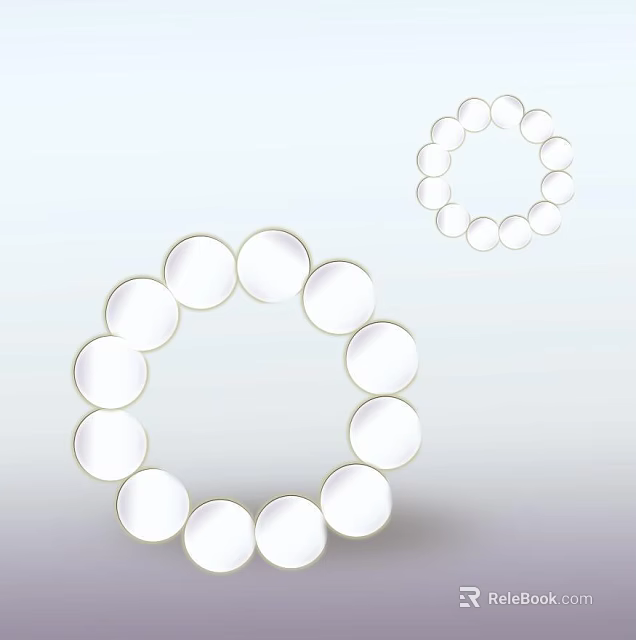 Commercial Equipment Featuring Two Circular Rings Made Of Multiple Transparent White Elements 3d model