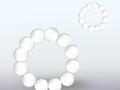 Commercial Equipment Featuring Two Circular Rings Made Of Multiple Transparent White Elements 3d model