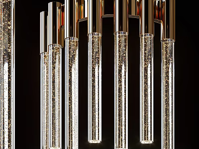 Sparkling Crystal Wall Lamp With Modern Metal Frame And Decorative Lighting Design 3d model