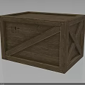 Vintage Wooden Crate With Cross Planks Brown Wood And Solid Design