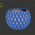 Elegant Pink Vase With Wavy Texture For Modern Home Furniture Decor