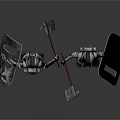 Tactical Hooded Characters With Backpacks Weapon Like Arms Camouflage Pants Front Back View Design
