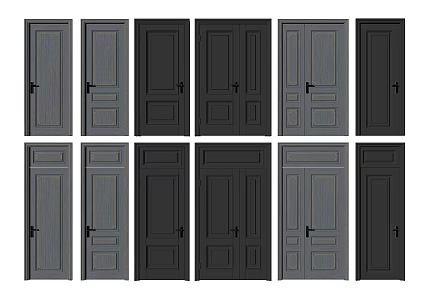 New Chinese style single door combination 3d model