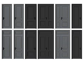 New Chinese style single door combination 3d model
