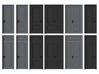 New Chinese style single door combination 3d model