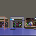 Interactive Gaming Amusement Equipment With Pink Blue Brown Metal Mesh Fences Colorful Lights And Patterns