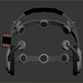 Modern Computer Headset With RGB Lighting Metal Frame And Comfortable Earpads 3d model