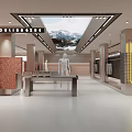 Modern Clothing Store Interior With Mannequins Display Tables Clothing Racks And Bright Lighting