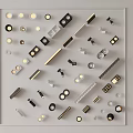 Downlight Spotlight Embedded Magnetic Lamp Linear Lamp Steering Track Spotlight 3d model
