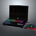 MSI Gaming Laptop With RGB Backlit Keyboard Illuminated Mouse Mouse Pad And Cooling Stand