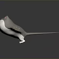 Cute 3D Cartoon Creature With Gray White Body Pink Ears Wings And Paws