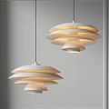 Elegant Modern White Multi layer Pendant Lights With Soft Lighting For Interior 3d model