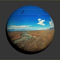 Modern landscape sky ball wilderness earth dry land 3d model