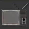 Vintage Television Set With Retro Design Antenna And Classic Electronics