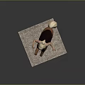 Game and Movie Female Centaur Character with Blonde Hair and Brown Outfit on Marble Base