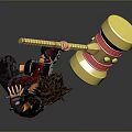 Golden Hammer Household Essential Tool With Red Black Design Ergonomic Handle For Daily Use