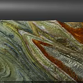 Artistic Micro Terrain Design Featuring Layered Wavy Texture And Earthy Tones