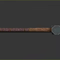 Sturdy Hammer With Leather Wrapped Wooden Handle And Polished Metal Head