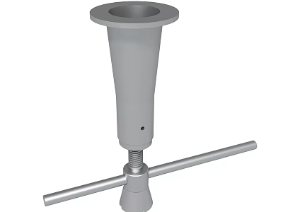 Metal Conical Device With Threaded Base And Horizontal Rod Component 3d model