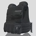 Black Tactical Vest With Multiple Pockets And Adjustable Straps For Outdoor Use 3d model