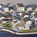 Other Residential Community Layout With Traditional Houses Water Features And Green Spaces