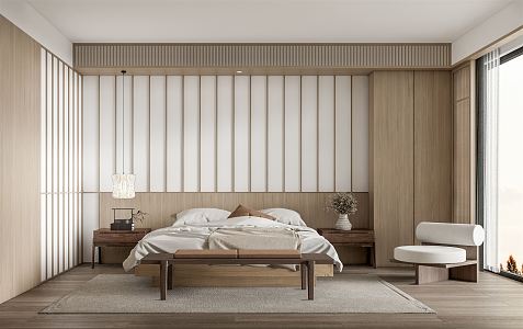 Japanese-style bedroom 3d model