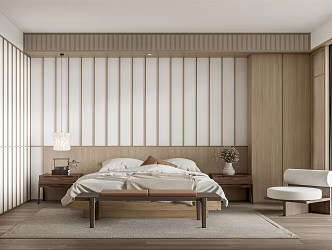 Japanese-style bedroom 3d model