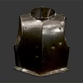Medieval Metal Breastplate Clothing With Hexagonal Design And Vintage Texture
