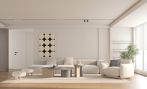 modern living room sofa combination 3d model