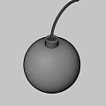 Red Bomb Weapon Featuring Skull Design And Black Fuse For Tactical Use
