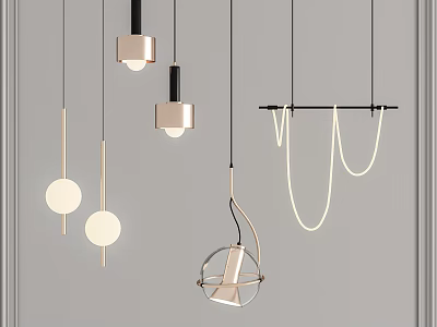 Modern Pendant Lights Featuring Various Contemporary Designs And Stylish Shapes For Interior 3d model