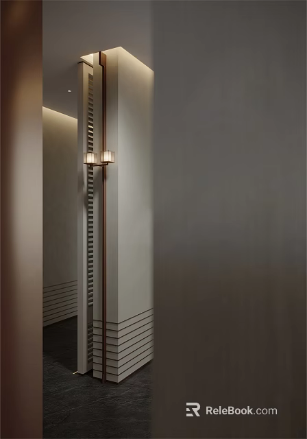 Modern Wall Lamp With Elegant Design And Mirror Accent For Interior Decor 3d model