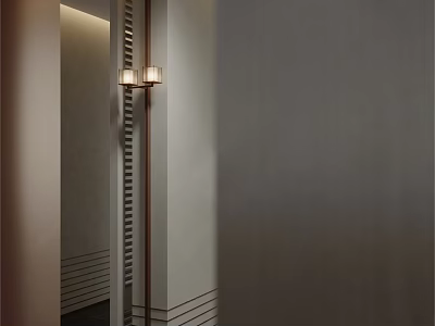 Modern Wall Lamp With Elegant Design And Mirror Accent For Interior Decor 3d model