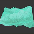 3D Terrain Model Featuring Snow Capped Mountains Winding River And Valleys 3d model