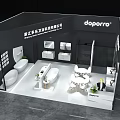 Modern Exhibition Booth For Doporro With Black And White Design Display Cabinets And Furniture