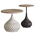 Modern corner table coffee table 3d model
