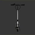 Modern Sleek Electric Scooter With White Frame Black Handlebars And Wheels